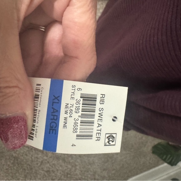 Alfani Plum Sweater XL NWT | Soft Knit Classic | Crew Neck + Everyday Elegance - Picture 7 of 8
